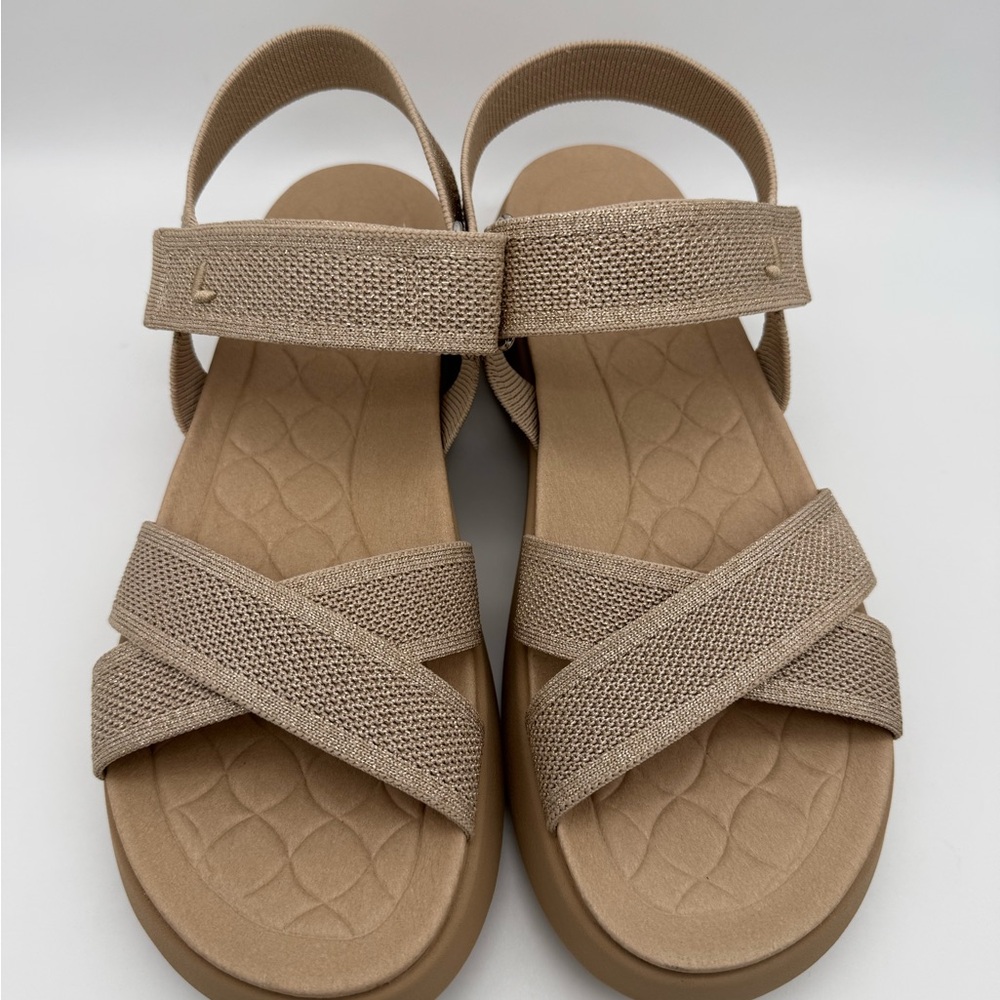 Vivaia Kiara Sport Wedge Platform Sandals Golden Almond Women's EU 43 / US 11 - Picture 3 of 8